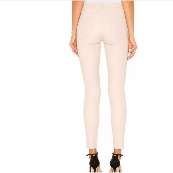 $950 HUDSON Barbara High Rise Blushing Leather 27